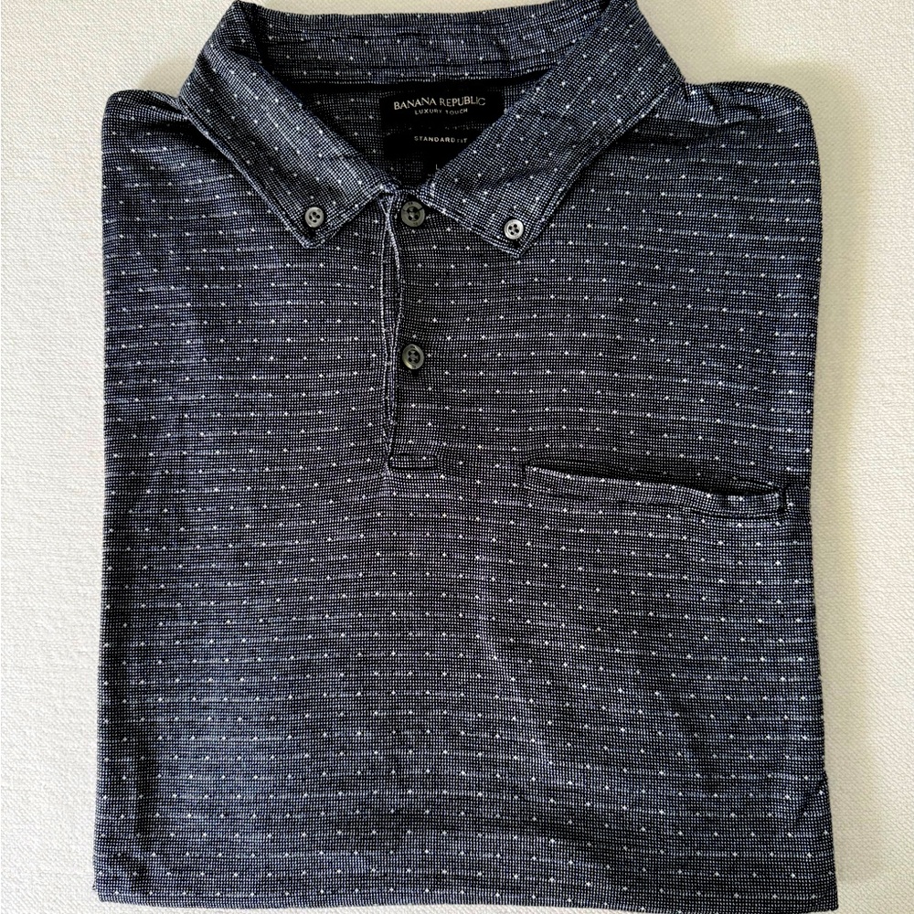 Banana Republic Luxury Touch Polo – Blue Gray | Like New